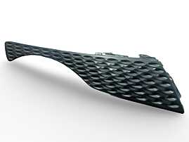 Grila Ornament Radiator Dreapta de pe Bara Spoiler Fata Nissan Juke F15 2010 - 2019 Cod 62074-1KA6A [A0847]