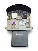 Kit Pornire ECU Calculator Motor Tablou Panou Sigurante Ceas Ceasuri Bord Chei Cheie CIP Imobilizator Ford Focus 2 1.6 Benzina 2004 - 2010 Cod 4M51-12A650-HB 3M5T-14A073-BG 3M5T-14014-CCB [LS1124]
