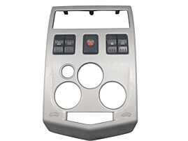 Rama Ornament Consola Centrala Radio CD Player Panou Comanda AC Clima cu Buton Averii si Buton Butoane Actionare Geamuri Dacia Logan 1 2004 - 2012 Cod 8200382717 8200382716 8200382719CA [N3466]