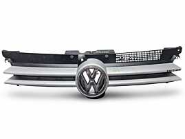 Grila Centrala cu Sigla Emblema Bara Spoiler Fata Volkswagen Golf 4 1998 - 2005 Cod 1J0853651H, 1J0853655G [N5399]