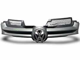Grila Centrala Bara Spoiler Fata cu Emblema Volkswagen Golf 5 2003 - 2008 Cod 1K0853651A (Cu Bucata de Plastic de sub Emblema Rupta) [N5478]
