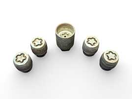 Set Prezoane cu Cheie Antifurt Roti Jante Hyundai ix35 2009 - 2015 [A0783]