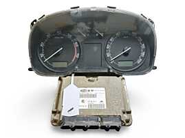 Kit Pornire ECU Calculator Motor Skoda Octavia 1 1.6 Benzina 1998 - 2011 Cod 032906014F 1U1919034T [LS0842]