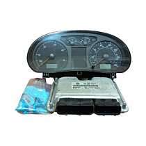 Kit Pornire ECU Calculator Motor Ceas Ceasuri Bord Chei Cheie CIP Imobilizator Volkswagen Polo 9N 1.4 TDI 2002 - 2008 Cod 045906019BF 0281011241 6Q0920900G [LR2331] [LR2332]