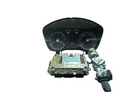 KIT Pornie ECU Calculator Motor Ceas Ceasuri Instrumente Bord Contact Butuc cu Cheie Ford Focus 2 1.6 TDCI 2004 - 2010 Cod 3M5F-10A855-A 3M5F-10841-A 4M51-12A650-YE 0281011701 3M51-3F880-AC [LR2100]