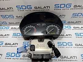 Kit Pornire ECU Calculator Motor Cip Cheie Ceas Bord Imobilizator Skoda Fabia 1 1.4 TDI BNM 2000 - 2008 Cod 045906019BR 0281012318