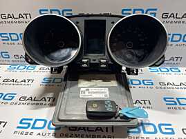 Kit Pornire ECU Calculator Motor Cip Cheie Ceas Bord Imobilizator Cutie Automata DSG Volkswagen Golf 6 1.6 TDI CAY CAYC 2008 - 2014 Cod 03L906023MQ 03L907425C 5WP42696AA [LS0346]