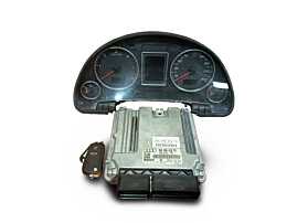 Kit Pornire ECU Calculator Motor Ceas Ceasuri Bord Chei Cheie CIP Imobilizator Audi A4 B7 2.0 TDI 2004 - 2008 Cod 03G906016FQ 0281012547 [LS0441] [LS0442]