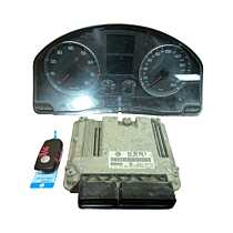 Kit Pornire ECU Calculator Motor Ceas Ceasuri Bord Chei Cheie CIP Imobilizator Volkswagen Golf 5 1.6 FSI 2004 - 2008 Cod 03C906056B 0261S002008 1K0920860E [LS0377] [LS0378]