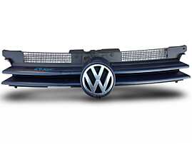 Grila Centrala cu Sigla Emblema Bara Spoiler Fata Volkswagen Golf 4 1998 - 2005 Cod 1J0853655C 1J0853651E ( Spartura in Zona Inferioara a Grilei ) [N5188]