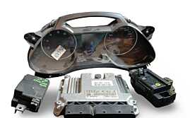 Kit Pornire ECU Calculator Motor Ceas Ceasuri Bord Blocator Volan si Contact cu Cheie Audi A4 B8 1.8 TFSI 2008 - 2015 Cod 8K1907115D, 0261201961, 8K0905852D, 8K0909131C [MX0639]