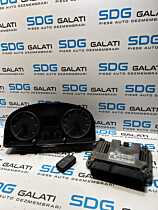 Kit Pornire ECU Calculator Motor Cip Cheie Ceas Bord Imobilizator Volkswagen Touran 1.9 TDI BXF 2003 - 2010 Cod 03G906021ML 03G906021AN 0281014046 [L2270]