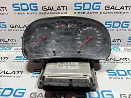 Kit Pornire ECU Calculator Motor Cip Cheie Ceas Bord Imobilizator Volkswagen Golf 4 1.9 TDI AXR 1998 - 2006 Cod 038906019KP 0281011191 [L2260]