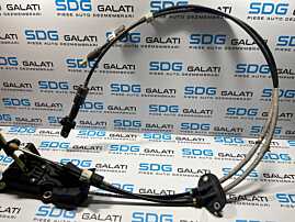 Timonerie Cu Tija Tije Sufa Sufe Cablu Cabluri Maneta Schimbator Cutie Viteze Manuala 5 Trepte Ford Focus 1 1.6 16V 1998 - 2004 Cod XS4R-7K387 [D0066]