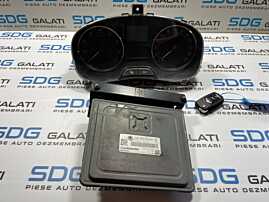 Kit Pornire ECU Calculator Motor Cip Cheie Ceas Ceasuri Cluster Instrumente Bord Skoda Fabia 2 1.2 TSI CBZA 2011 - 2015 Cod 03F906070HH 5WP44824 [1318]