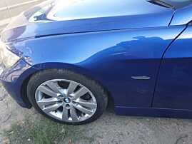Aripa Stanga Fata cu Defect BMW Seria 3 E90 E91 2004 - 2011 Culoare Montegoblau Metallic Toledoblau A51/5 [C0897]