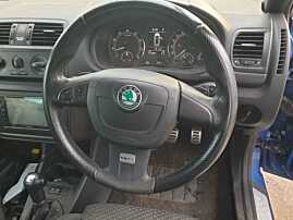 Volan Piele Perforata 3 Spite VRS cu Comenzi si Padele FARA Airbag Skoda Fabia 2 VRS 2007 - 2014 [K7632]