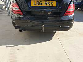 Bara Spoiler Spate AMG cu Locas Senzori Parcare cu Defect Mercedes Clasa C Class W204 Sedan Berlina FL Facelift 2011 - 2014 Culoare 197 C197 [Q0065]