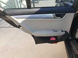 Panou Tapiterie Fata Interior Usa Portiera Stanga Spate Piele Alba Mercedes Clasa C Class W204 Sedan Berlina 2007 - 2014 [Q0088]