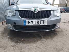 Bara Spoiler Fata cu Grile si Proiectoare Skoda Superb 2 NFL Non Facelift 2008 - 2013 Culoare LF8L 2G2G [K8901]
