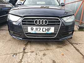 Bara Spoiler Fata Completa cu Grila si Emblema si Locas Senzori de Parcare cu Defecte Audi A4 B8 B8.5 FL Facelift 2012 - 2015 Culoare LX5R [K8935] [K8936]