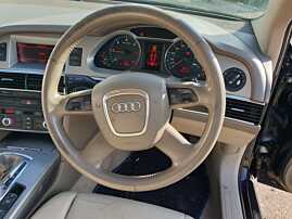 Volan Piele Crem 4 Spite cu Comenzi FARA Airbag cu Uzura Audi A6 C6 NFL Non Facelift 2004 - 2008 [K9262]