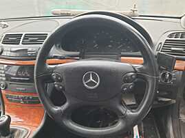 Volan Piele in 4 Spite FARA Airbag Mercedes Clasa E Class W211 FL Facelift 2006 - 2009 [Q0614]