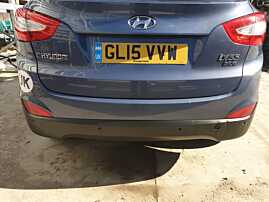 Bara Spoiler Spate cu Locas Senzori Parcare cu Imperfectiuni Hyundai ix35 2009 - 2015 Culoare WAE Blueberry [Q1483]