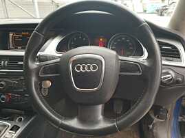 Volan Piele Perforata 3 Spite Fara Comenzi FARA Airbag Audi A5 2008 - 2012 [L0782]