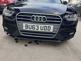 Bara Spoiler Fata Completa cu Grila si Emblema si Locas Senzori de Parcare cu Defecte Audi A4 B8 B8.5 FL Facelift 2012 - 2015 Culoare LY9B [Q2216] [Q2217]