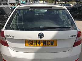 Haion Hayon Capota Portbagaj Dezechipat cu Luneta Geam Sticla cu Imperfectiune Skoda Rapid Hatchback 2012 - 2017 Culoare LF9E [K3778]