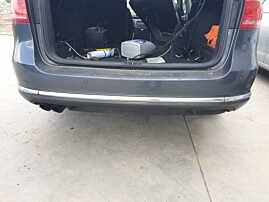 Bara Spoiler Spate cu Locas Senzori Parcare si Bandou Cromat Volkswagen Passat B7 Break Combi 2010 - 2015 Culoare LK7X [Q3387]