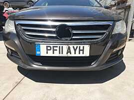 Bara Spoiler Fata cu Locas Senzori Parcare Fara Grila cu Emblema Volkswagen Passat CC 2008 - 2012 Culoare LC8Z [C6498]