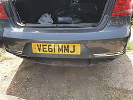 Bara Spoiler Spate cu Ornament Crom Nichel Volkswagen Passat B7 Berlina Sedan (fusta, spoilerul este desprins) 2010 - 2015 Culoare LK7X [B4012]