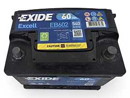 Baterie Acumulator Auto 60Ah 540A Exide Excell EB602 Volkswagen Audi Seat Skoda Ford Opel Toyota BMW Mercedes Renault Peugeot Dacia [D1083]
