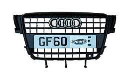 Grila Centrala cu Emblema Sigla de pe Bara Spoiler Audi A5 Sportback S-Line 2008 - 2011 Cod 8T0853651E [L5336]