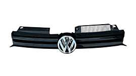 Grila Centrala cu Emblema Sigla de pe Bara Spoiler Fata Volkswagen Golf 6 2008 - 2013 Cod 5K0853653 5K0853651 [L5323]