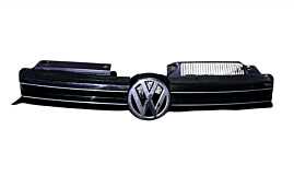 Grila Centrala cu Emblema Sigla de pe Bara Spoiler Fata Volkswagen Golf 6 2008 - 2013 Cod 5K0853653 5K0853651AF [L5345]