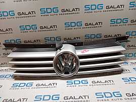 Grila cu Sigla Emblema Radiator de pe Bara Spoiler Fata Volkswagen Bora 1998 - 2005 Cod 1J5853655C [M7038]