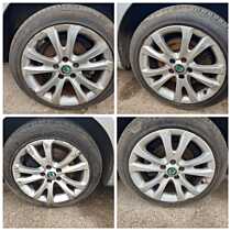 Set 4 Jante Roti Aliaj 5x112 225 45 17 R17 cu Anvelope Vara DOT 2021 Volkswagen Jetta 2005 - 2011 [0263]