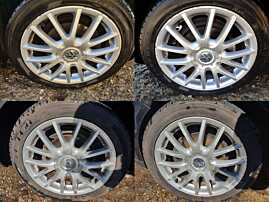 Set 4 Jante Roti Aliaj FARA Anvelope 225 45 17 R17 5x112 Seat Toledo 3 2005 - 2009 Cod sdgb12