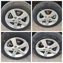 Set 4 Jante Roti Aliaj cu Anvelope Cauciucuri Iarna 195 65 15 R15 Mazda CX3 2015 - 2017 [C3524]