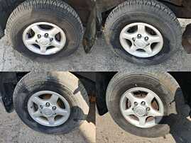 Set 4 Jante Aliaj cu Anvelope Michelin M+S Dot 2015 225 75 15 R15 Hyundai Terracan 2001 - 2007 [C2816]