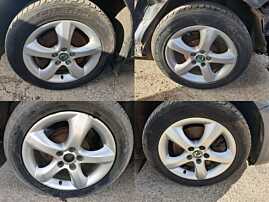 Set 4 Jante Aliaj 5x112 195 55 15 R15 cu Anvelope Vara Dot 2019 Skoda Roomster 2006 - 2015 [C2063]