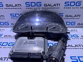 Kit Pornire Complet ECU Calculator Motor Cip Cheie Contact si Ceas Bord cu Imobilizator Skoda Octavia 1 1.9 TDI AGR 1997 - 2011 Cod 038906012F 0281010127 [L4432]