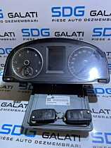 Kit Pornire ECU Calculator Motor Cip Cheie si Imobilizator VW Touran 1T3 1.6 TDI CAY CAYC 2011 - 2015 Cod 03L906023PG 03L907425C 5WP42941AA