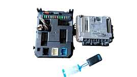 Kit Pornire Complet ECU Calculator Motor Calculator Confort Confort Cip Cheie Imobilizator Citroen C3 1.4 HDI 2003 - 2009 Cod 9666986880 0281017388 [M8425]