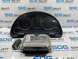 Kit Pornire ECU Calculator Motor Bosch Ceas Ceasuri Bord CIP Chei Cheie Imobilizator Audi A4 B7 2004 - 2008 Cod 8E0907401AF 0281012142 [L4194] [L4195] [L4196]