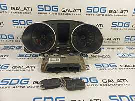 Kit Pornire ECU Calculator Motor Cip Cheie Ceas Bord cu Imobilizator Volkswagen Golf 6 1.4 BUD 2008 - 2013 Cod 03C906024BD 5K0920960F [L1394]