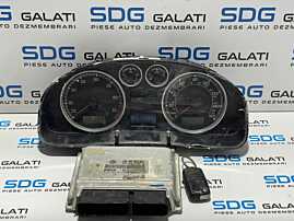 Kit Pornire ECU Calculator Motor Ceas Ceasuri Bord Cheie Chei CIP Imobilizator Volkswagen Passat B5.5 2.0 ALT 2001 - 2005 Cod 3B0908557R 0261208003 [L2777] [L2778]